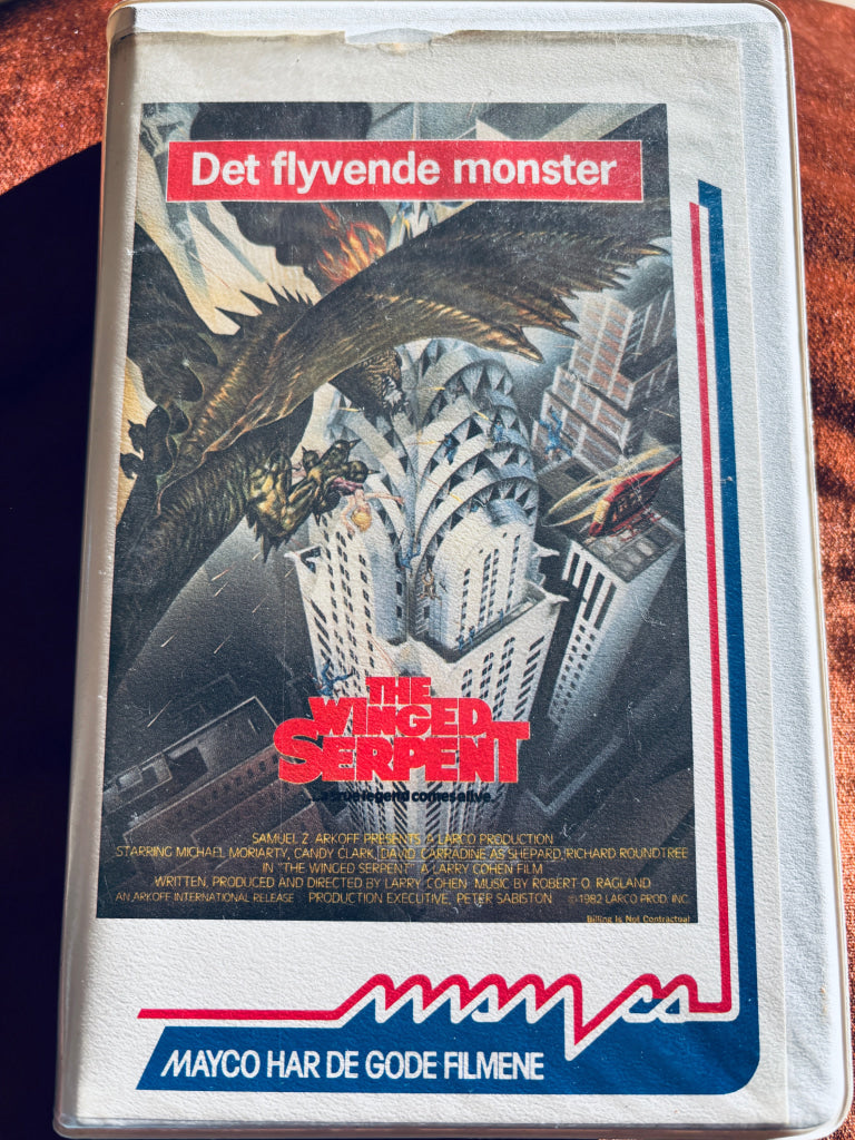 Det flyvende monster - The Winged Serpent. VHS Big Box. VHS Big Box