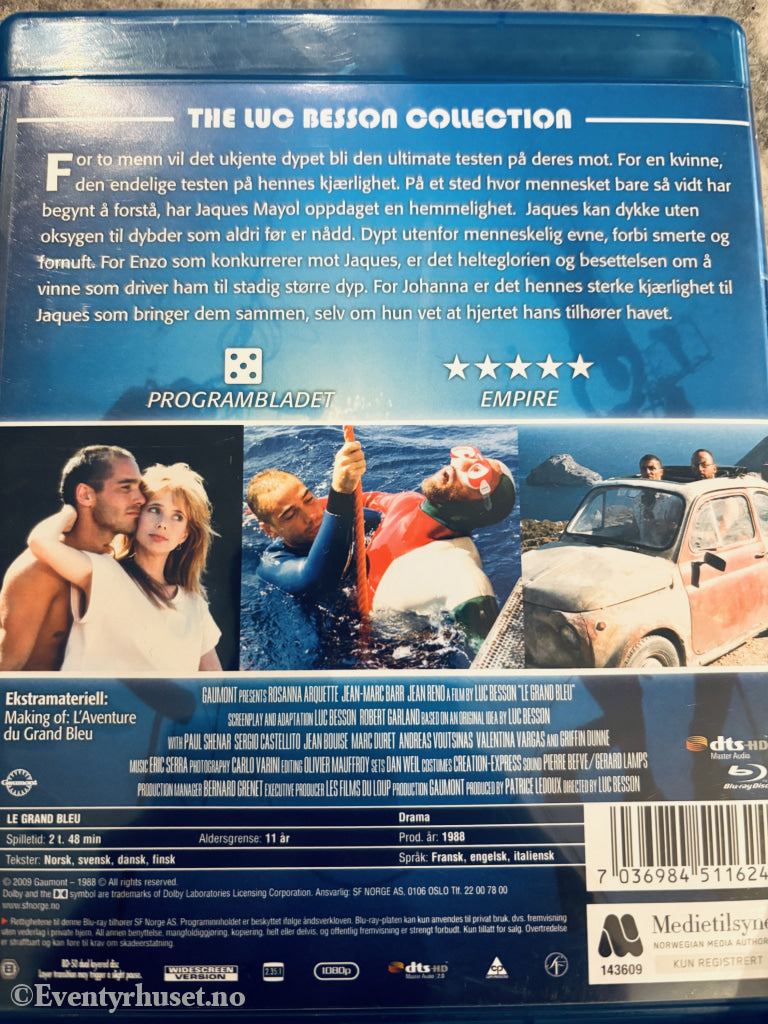 Det store blå. Blu-ray.