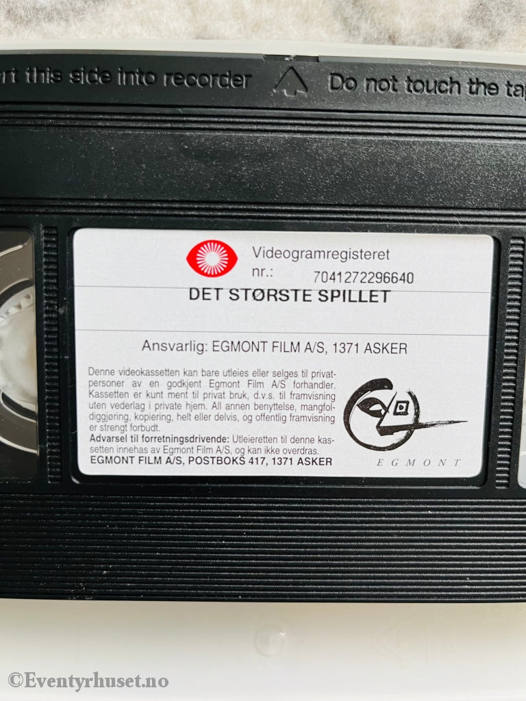 Det Største Spillet (Norske Klassikere). 1967. Vhs. Vhs