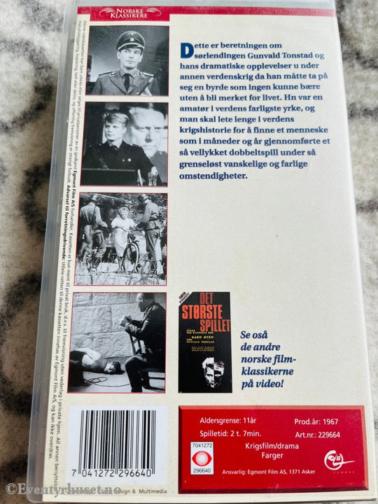 Det Største Spillet (Norske Klassikere). 1967. Vhs. Vhs