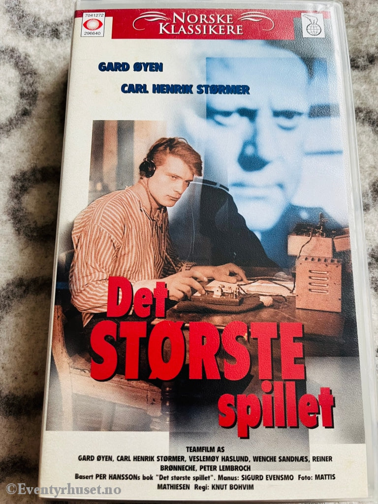 Det Største Spillet (Norske Klassikere). 1967. Vhs. Vhs