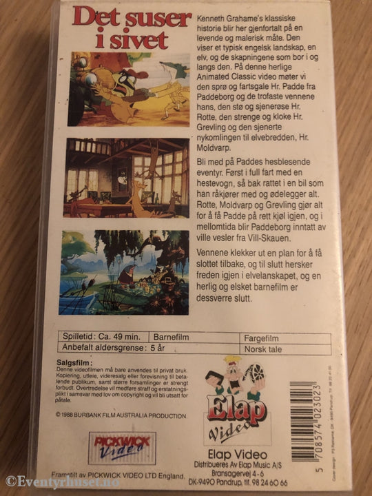 Det Suser I Sivet. 1988. Vhs. Vhs