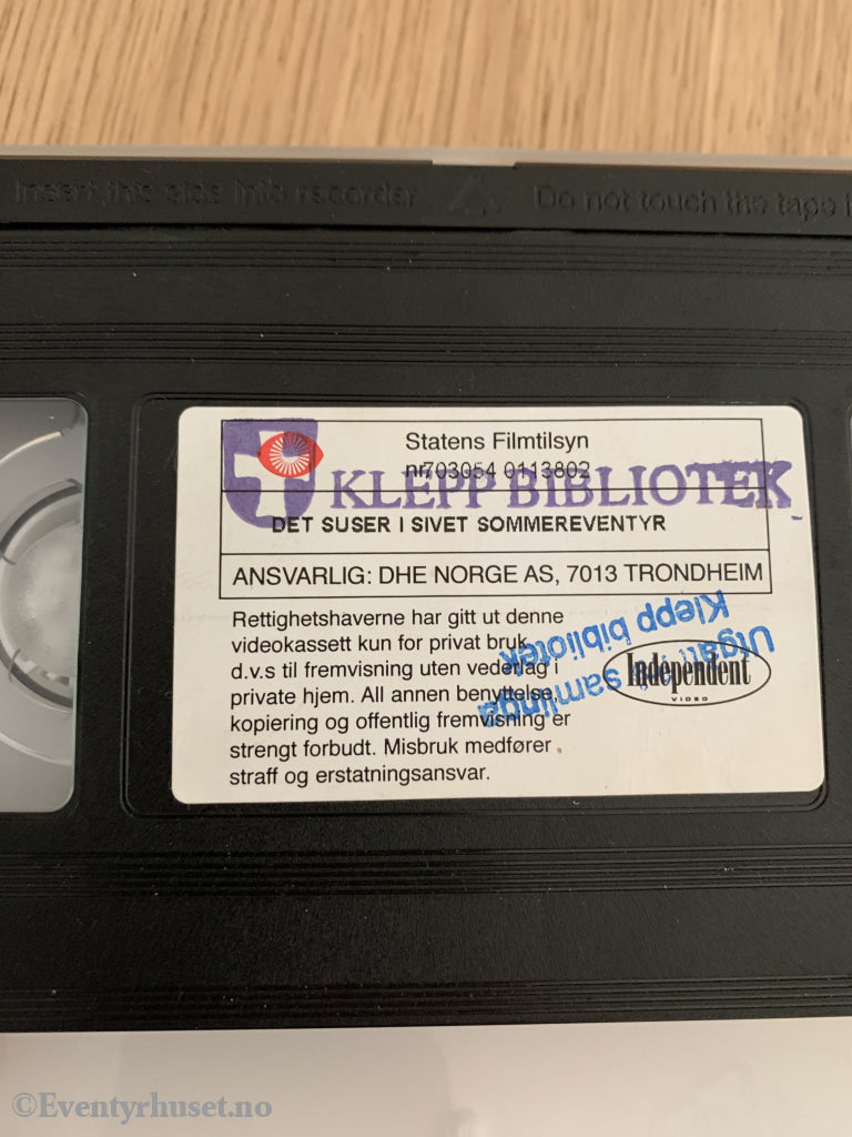 Det Suser I Sivet. Sommereventyr. 1984/86. Vhs. Vhs