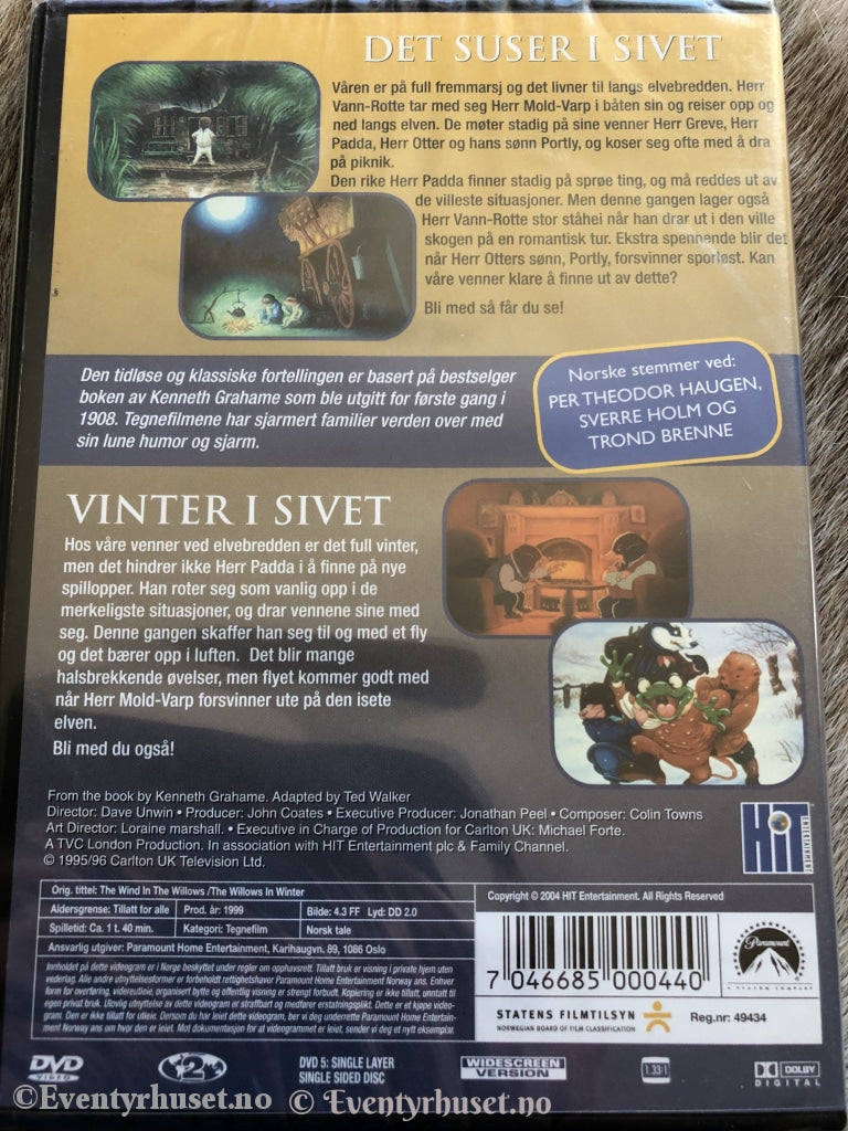 Det Suser I Sivet & Vinter Sivet. 1999. Dvd. Ny Plast! Dvd