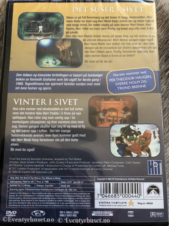 Det Suser I Sivet & Vinter Sivet. 1999. Dvd. Ny Plast! Dvd