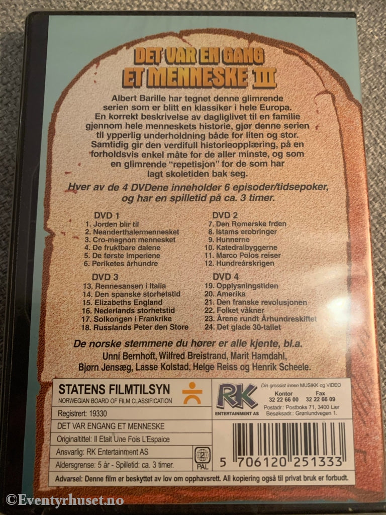 Det Var En Gang Et Menneske. 3 Av 4. Dvd. Ny I Plast! Dvd