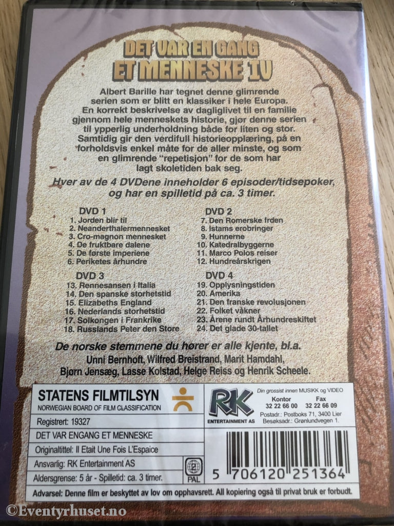 Det Var En Gang Et Menneske. 4 Av Dvd. Ny I Plast! Dvd