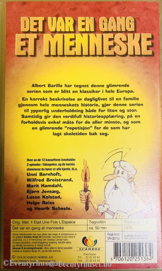 Det Var En Gang Et Menneske. Nr. 10 Av 12. (Scanbox Serien). 1978. Vhs. Vhs