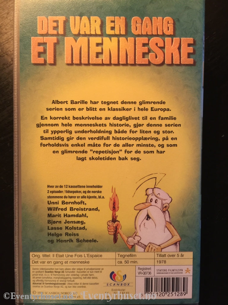 Det Var En Gang Et Menneske. Nr. 3 Av 12. (Scanbox Serien). 1978. Vhs. Vhs