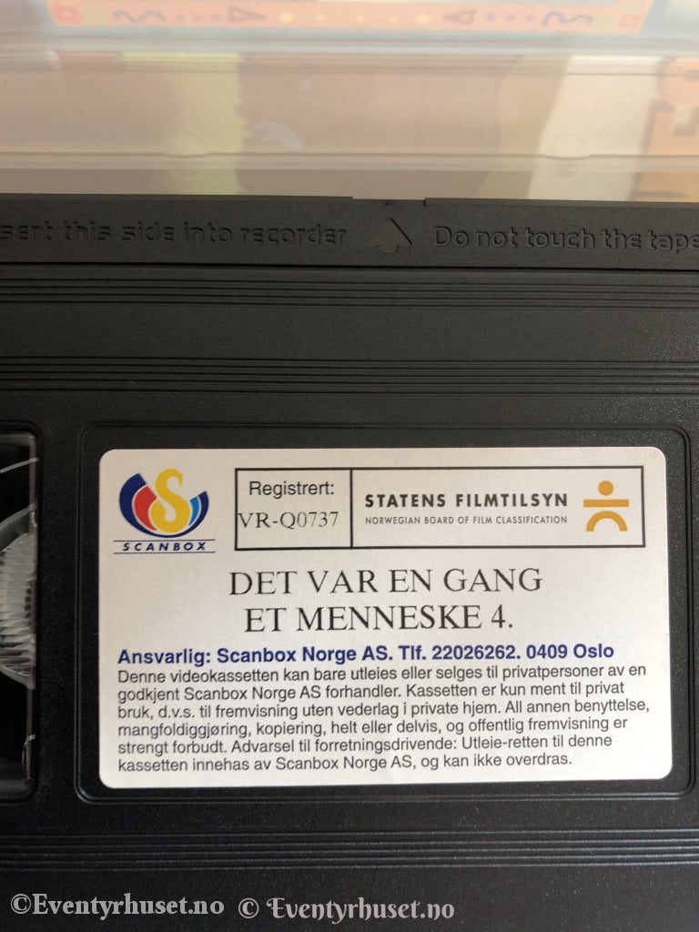 Det Var En Gang Et Menneske. Nr. 4 Av 12. (Scanbox Serien). 1978. Vhs. Vhs