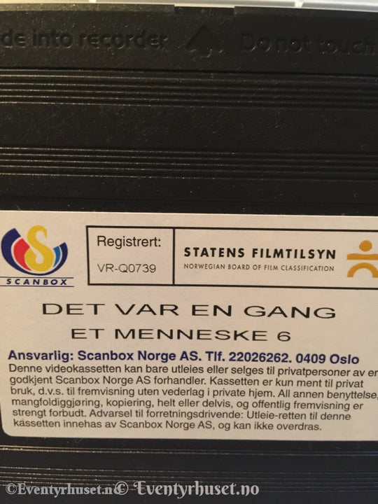 Det Var En Gang Et Menneske. Nr. 6 Av 12. (Scanbox Serien). 1978. Vhs. Vhs