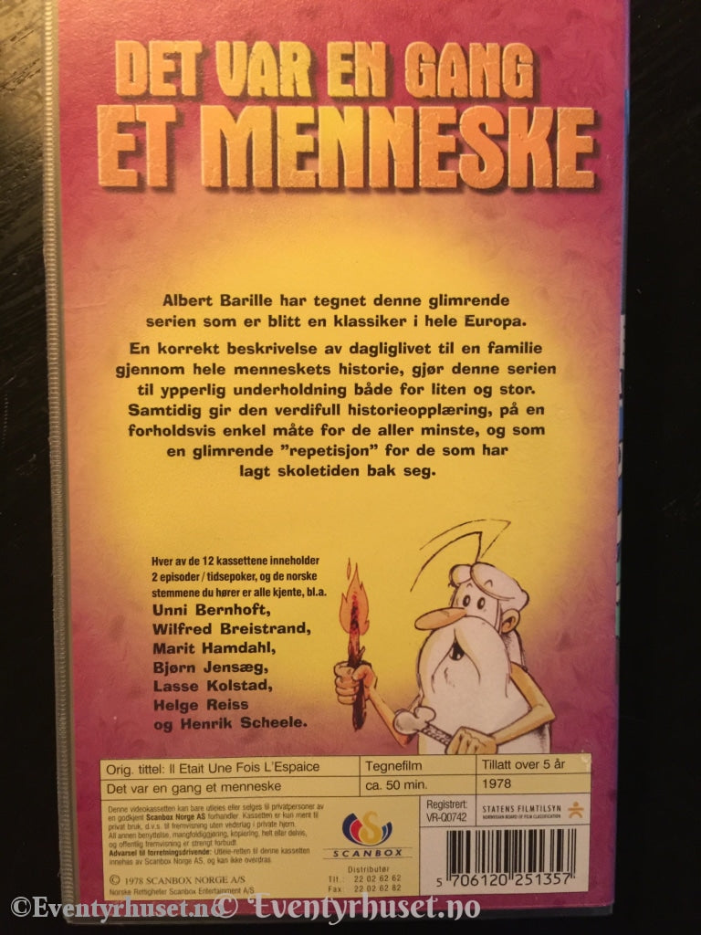 Det Var En Gang Et Menneske. Nr. 9 Av 12. (Scanbox Serien). 1978. Vhs. Vhs