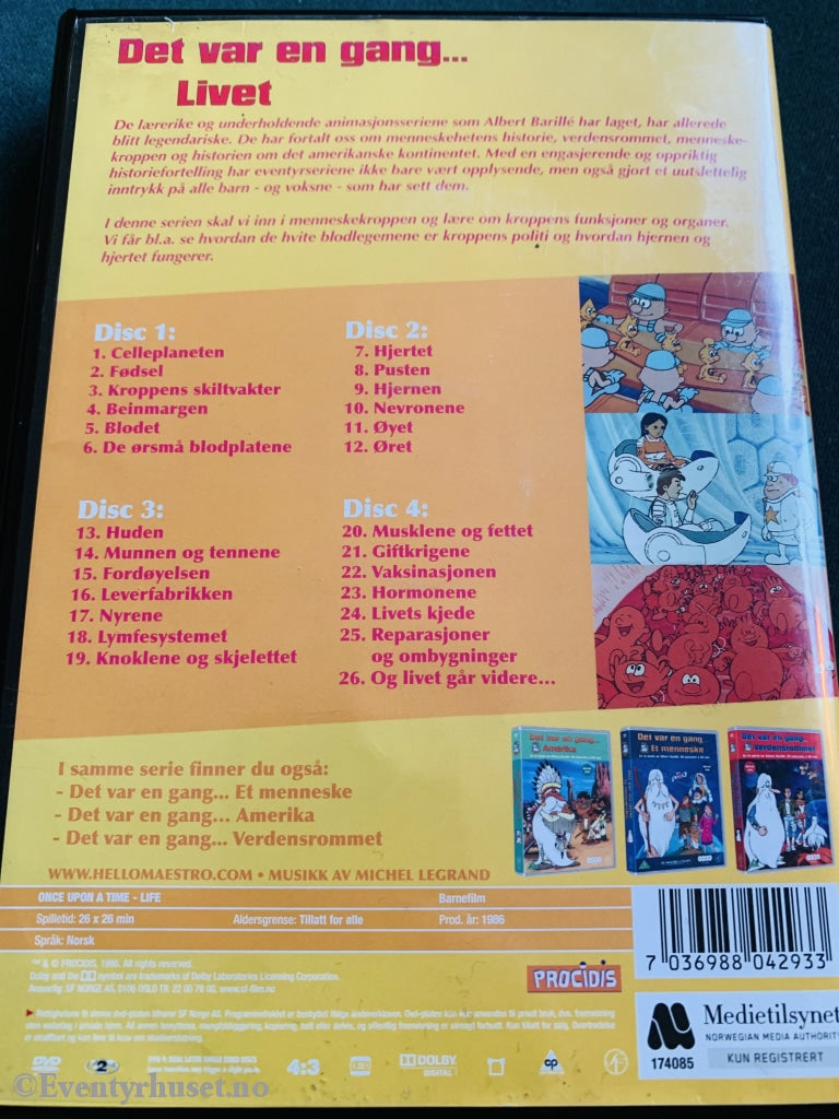 Det Var En Gang Livet. Dvd Samleboks. 4 X Dvd.