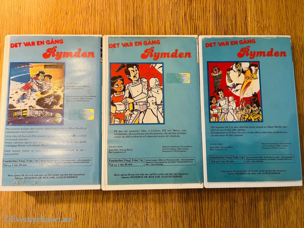 Det Var En Gång... Rymden - Del 1-3. Vhs Big Box.