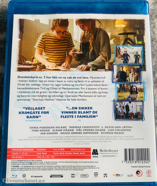 Detektivbyrå Nr. 2. Operasjon Mørkemann. Blu-Ray. Blu-Ray Disc