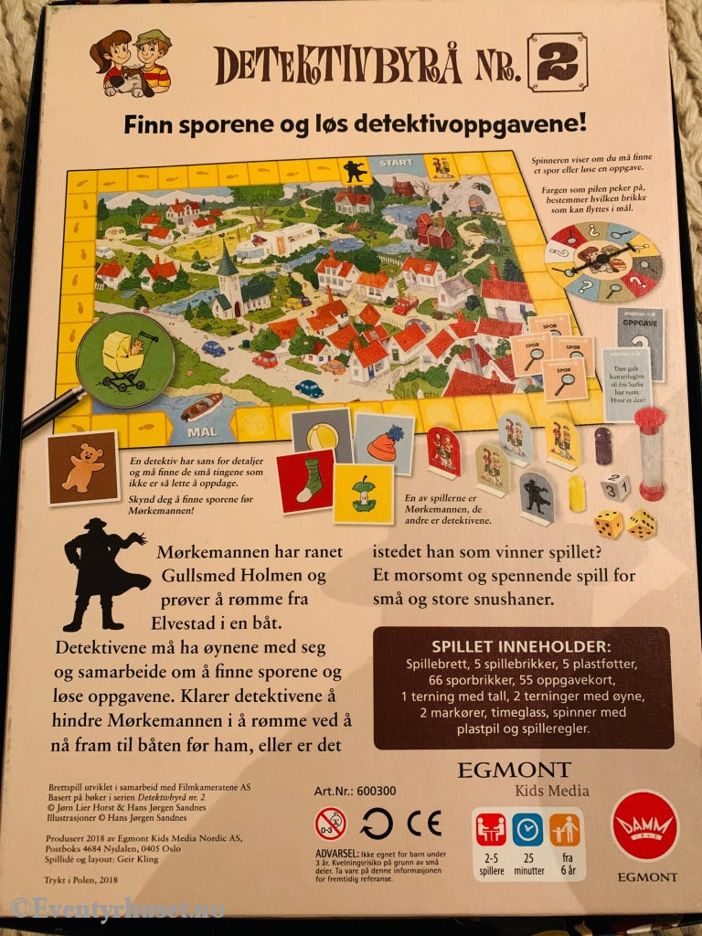 Detektivspillet - Detektivbyrå Nr. 2. Brettspill. Brettspill