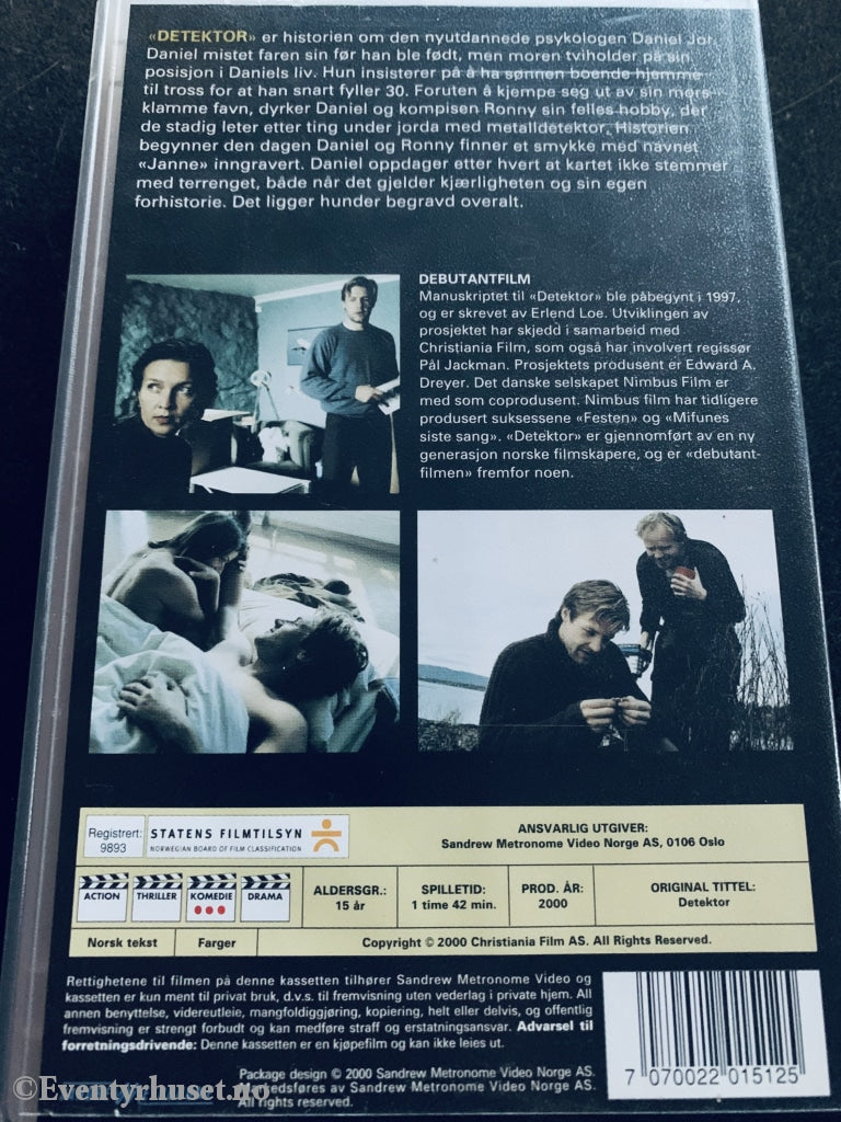 Detektor. 2000. Vhs. Vhs