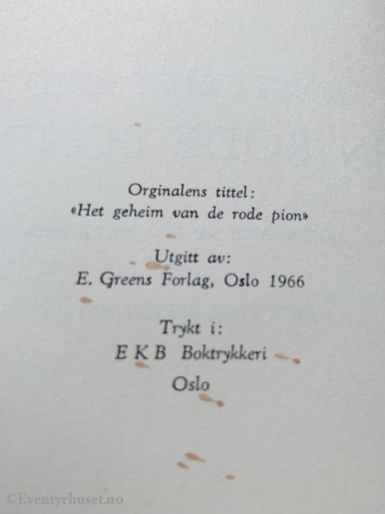 Dick Snel- Serien Nr. 3: J. G. Thieme. 1966. Mysteriet Med Den Røde Bonden. Fortelling