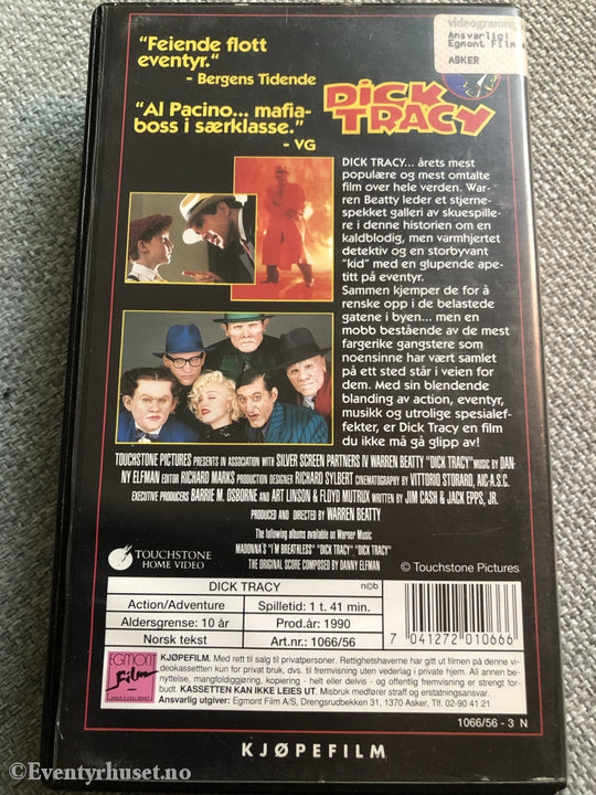 Dick Tracy. 1990. Vhs. Vhs