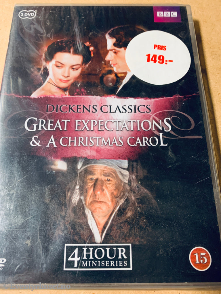 Dickens Classics. Great Expactations & A Christmas Carol. DVD. Ny i plast!