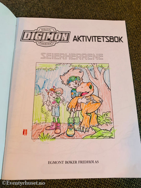 Digimon - Seiersherrene. 2001. Aktivitetshefte / Klistremerkealbum (Brukt).