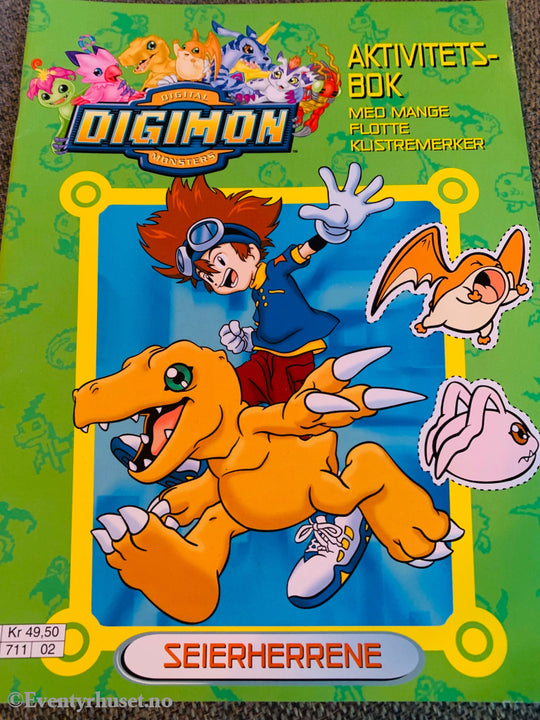 Digimon - Seiersherrene. 2001. Aktivitetshefte / Klistremerkealbum (Brukt).