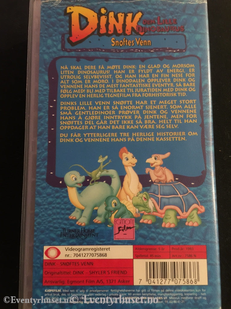 Dink - Den Lille Dinosaurus. 1993. Snøftes Venn. Vhs