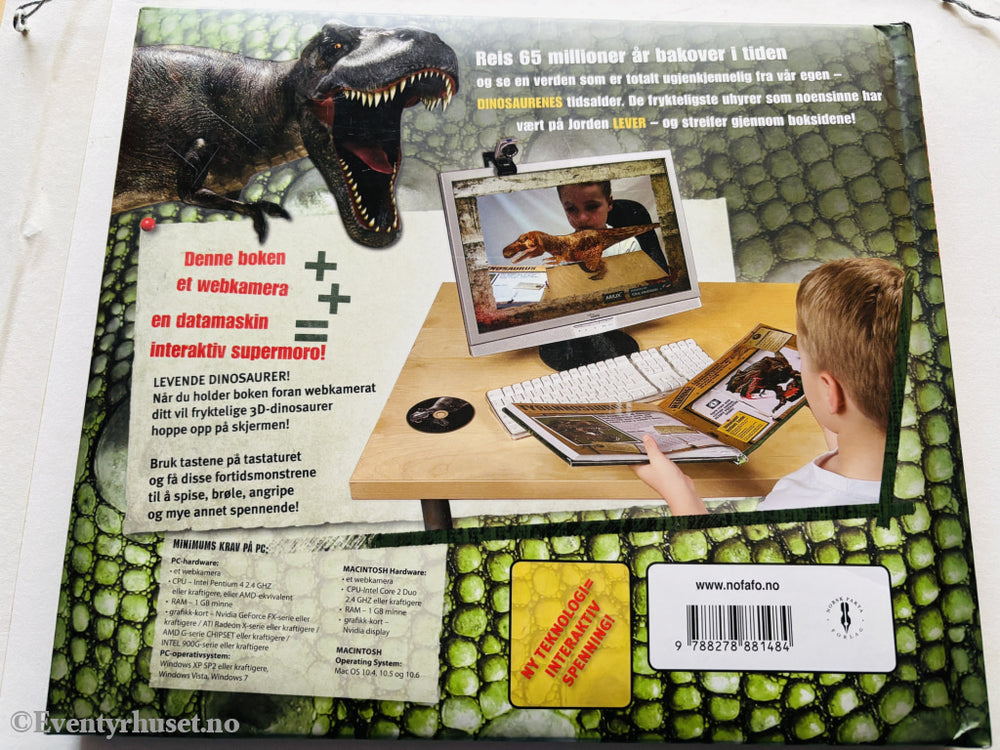 Dinosaurer! Levende fare! 1998. Barnebok.