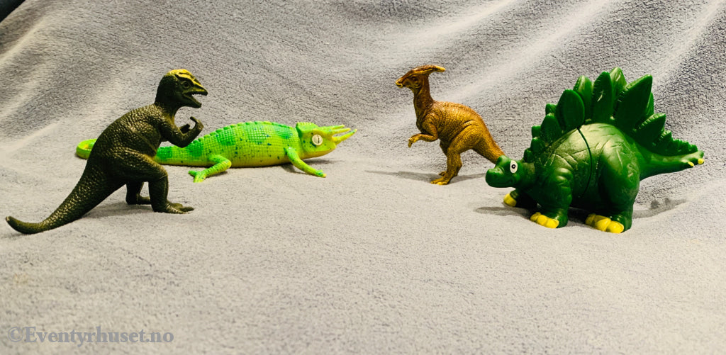 Dinosaurleker – 4 figurer i plast