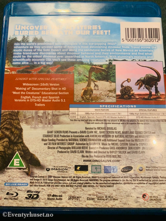 Dinosaurs Alive! Blu-Ray 3D. Blu-Ray Disc