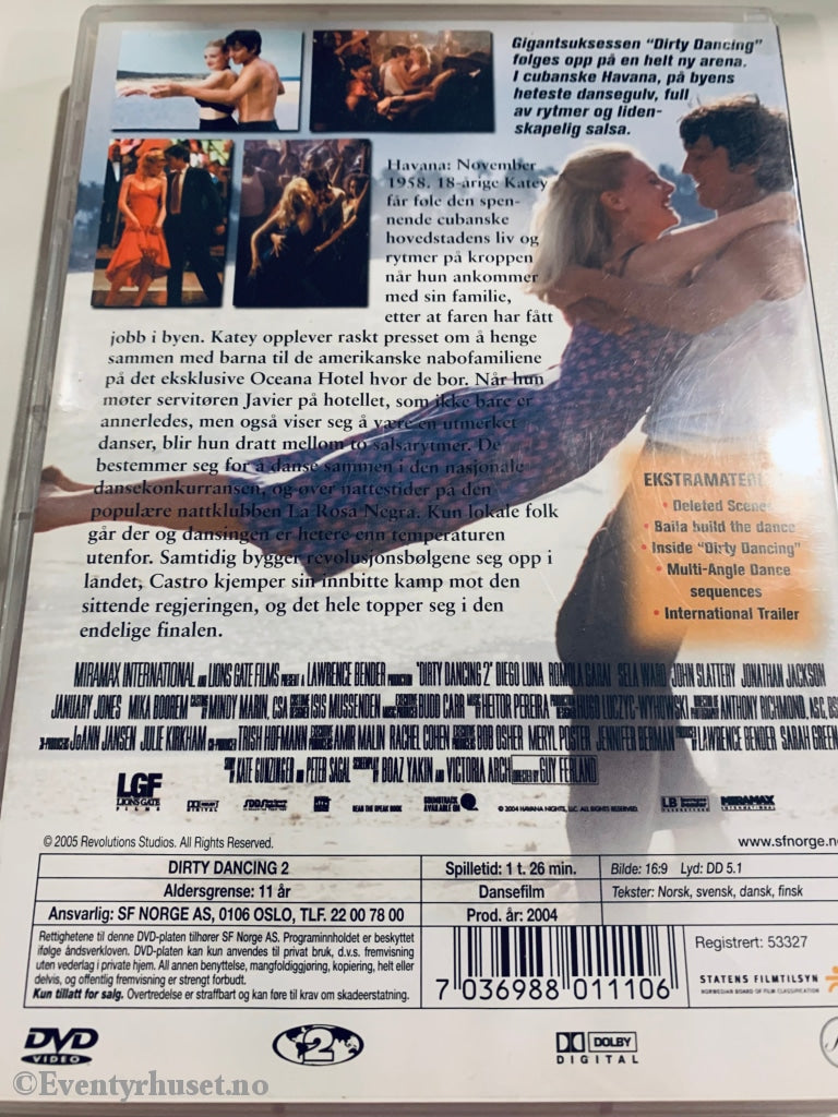 Dirty Dancing 2. 2004. Dvd. Dvd