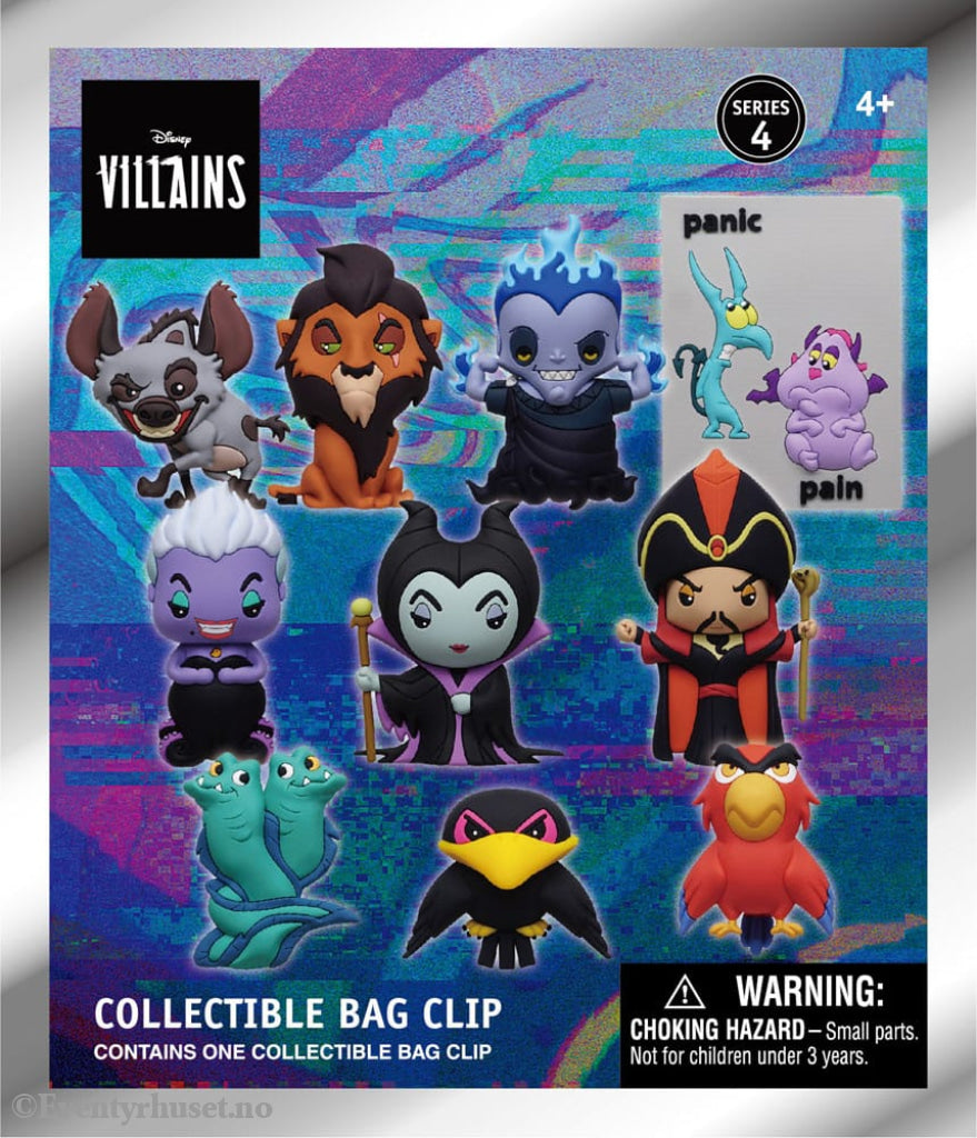 Disney 3D Foam Bag Clips Villains Series 4 Display (24) Fashion & Accessories
