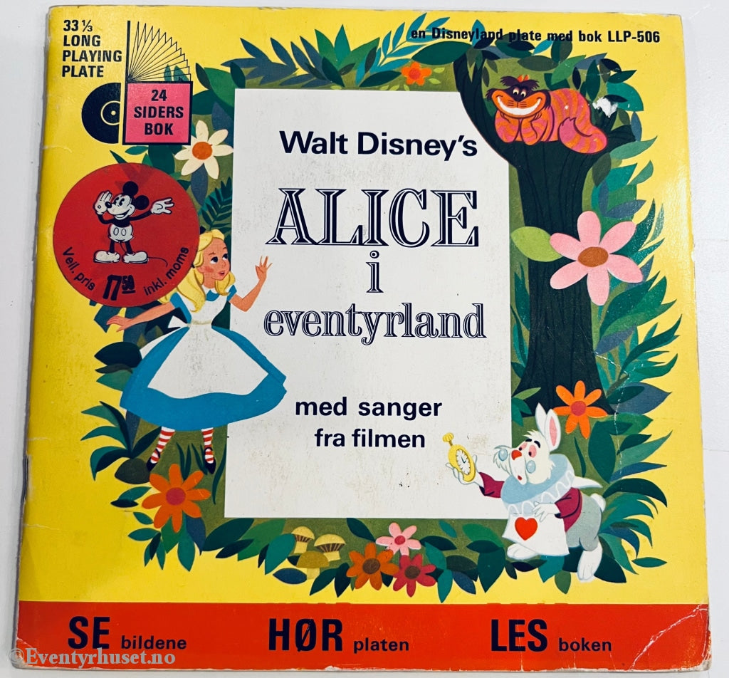 Disney Alice I Eventyrland - Se Hør Les. 1970. Ep + Bok. Eventyrplate