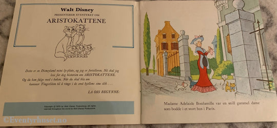 Disney Aristokattene - Se Hør Les. 1971. Ep + Bok. Eventyrplate