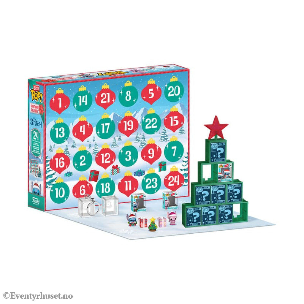 Disney Bitty POP! 24 Day Advent Calendar Countdown Stitch Holiday Collectibles