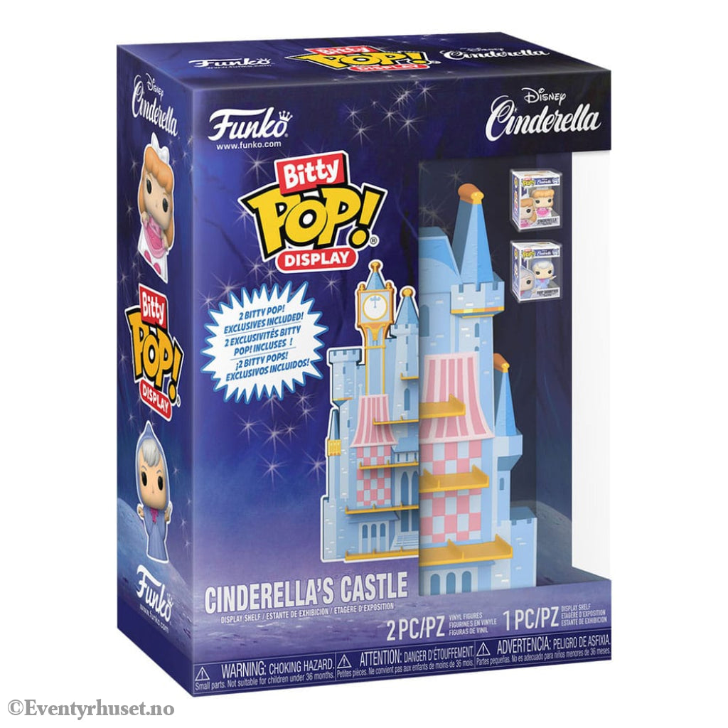 Disney Bitty POP! Display with 2 Vinyl Figures Cinderella’s Castle Collectibles