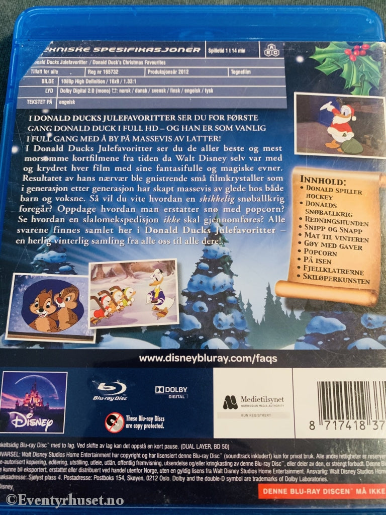 Disney Blu-Ray. Donald Ducks Julefavoritter. Blu-Ray Disc