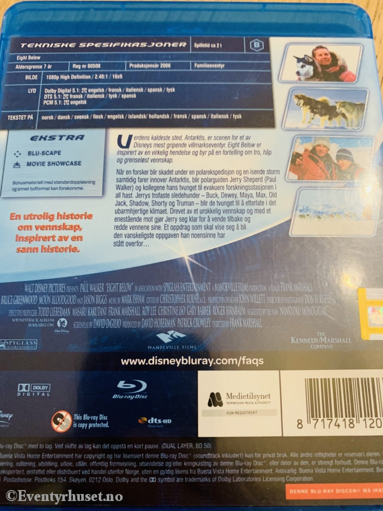 Disney Blu Ray. Eight Below Blu-Ray Disc