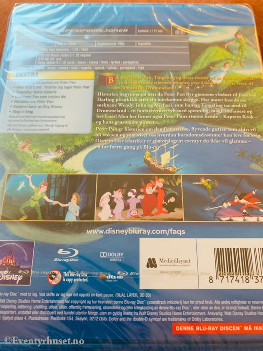 Disney Blu Ray Gullnummer 14. Peter Pan. Ny I Plast! Blu-Ray Disc