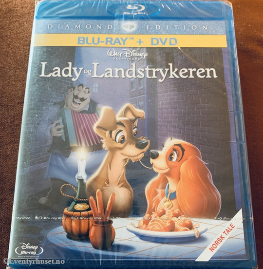 Disney Blu-Ray Gullnummer 15. Lady Og Landstrykeren. 1967. Diamond Edition. + Dvd. Ny I Plast!