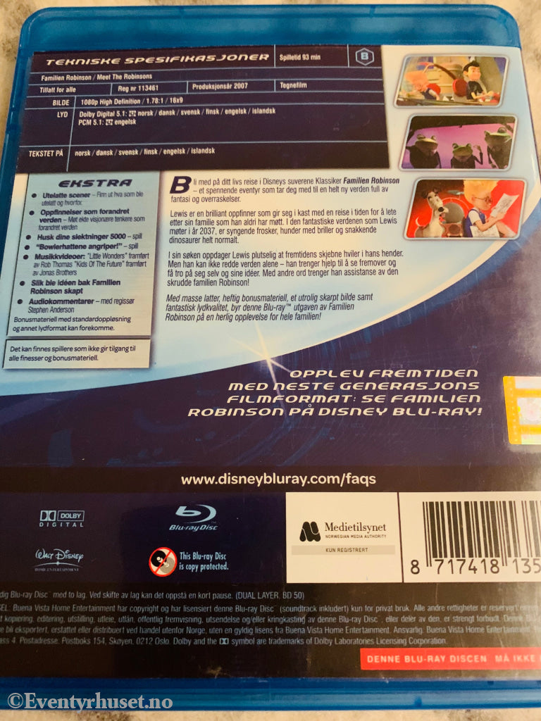 Disney Blu Ray Gullnummer 47. Familien Robinson. Blu-Ray Disc