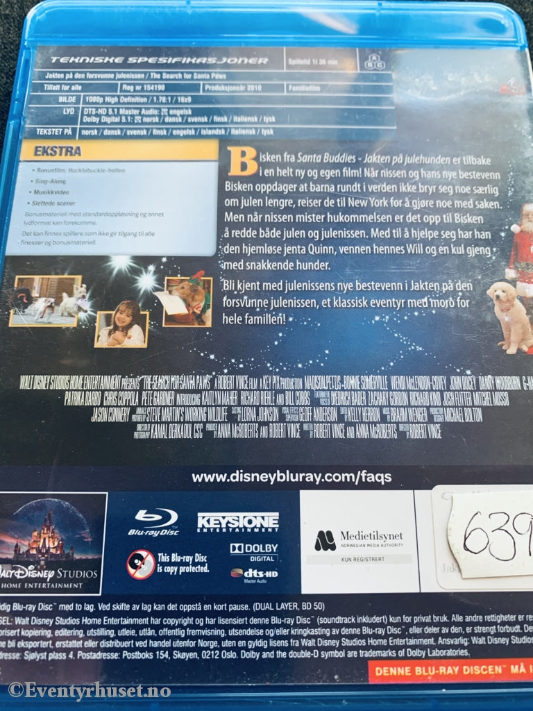 Disney Blu-Ray. Jakten På Den Forsvunne Julenissen. Blu-Ray Disc