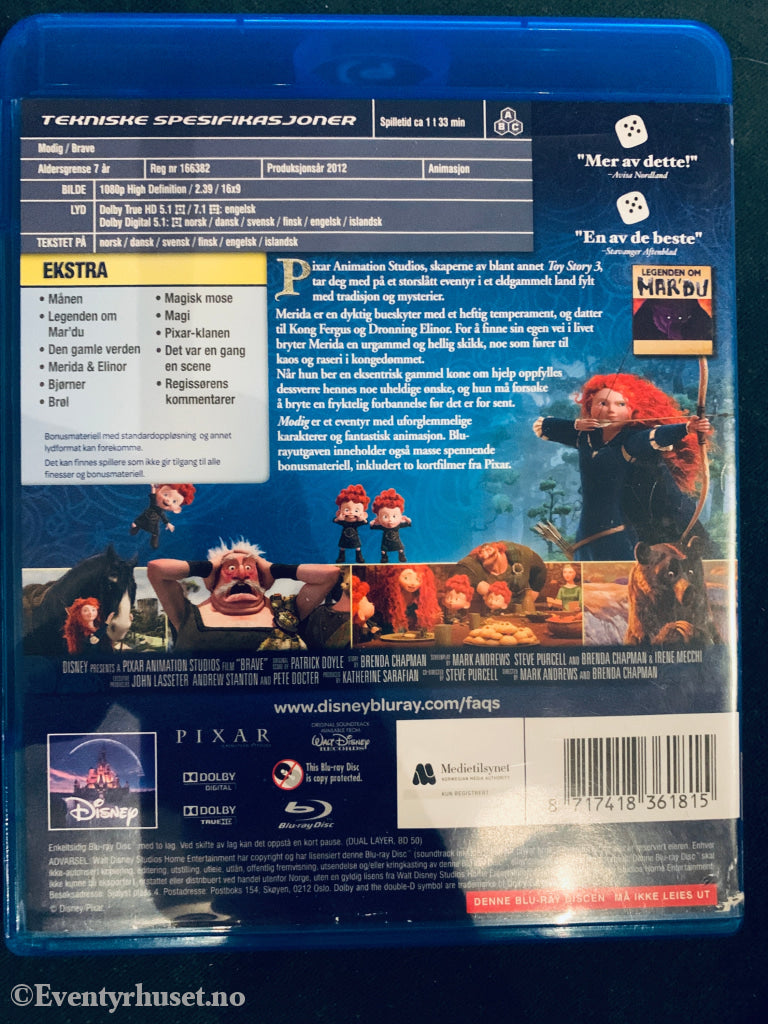 Disney Blu-Ray. Modig. Blu-Ray Disc