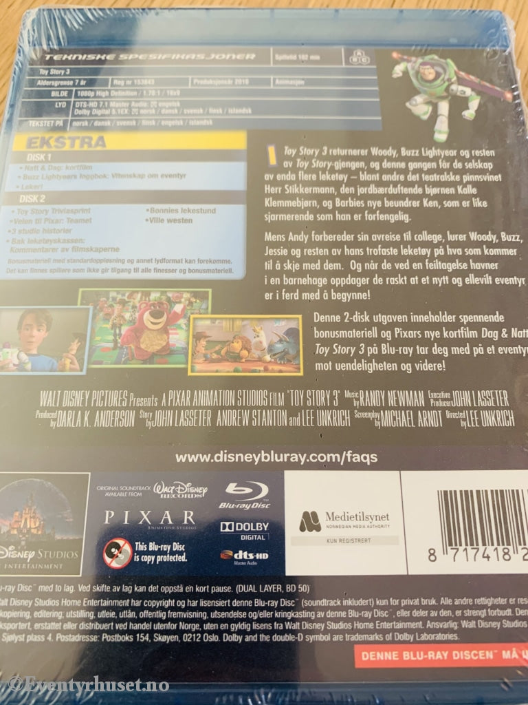 Disney Blu-Ray. Toy Story 3. Ny I Plast! Blu-Ray Disc