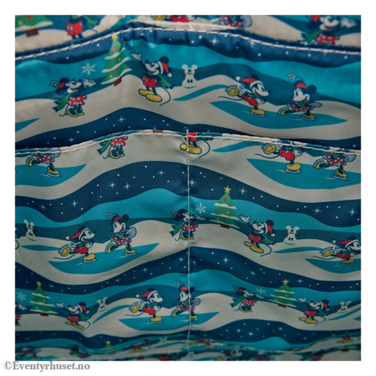 Disney by Loungefly Canvas Tote Bag Mickey and Minnie Holiday Fashion & Accessories