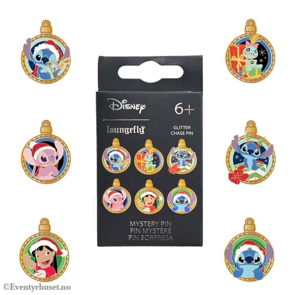 Disney by Loungefly Enamel Pins Blind Box Lilo & Stitch Holiday Ornaments Assortment (12) Fashion & Accessories