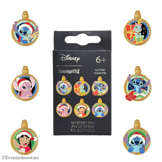 Disney by Loungefly Enamel Pins Blind Box Lilo & Stitch Holiday Ornaments Assortment (12) Fashion & Accessories
