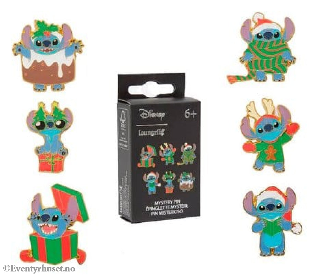 Disney by Loungefly Enamel Pins Blind Box Stitch Holiday Display (18) Fashion & Accessories