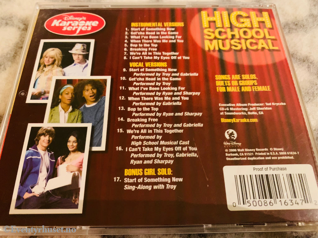 Disney Cd. High School Musical - Karaoke. Cd