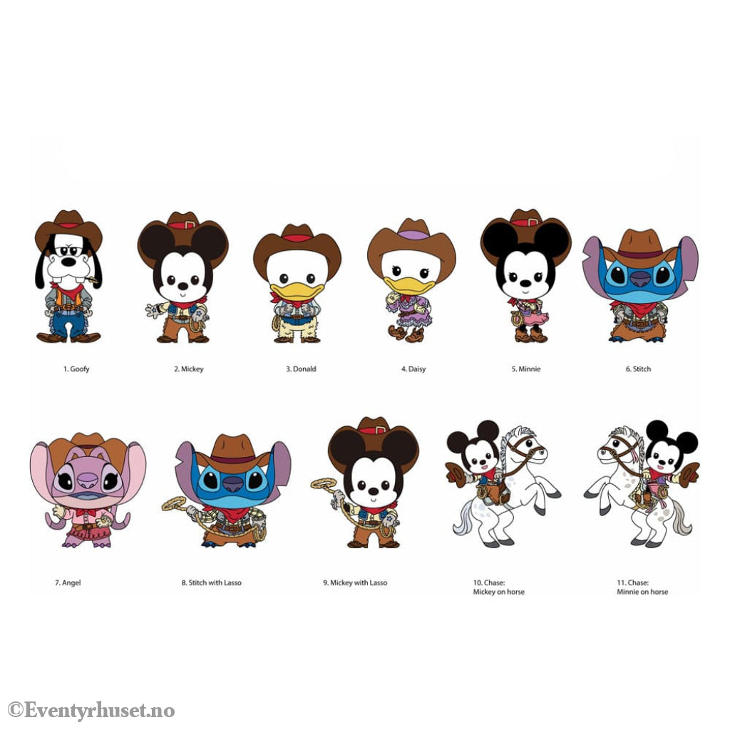 Disney Classic Western 3D Foam Bag Clips Series 72 Display (24) Fashion & Accessories